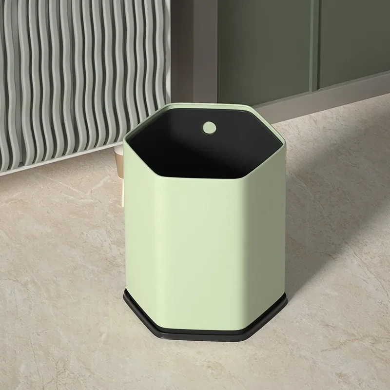 Bathroom Trash Can Stainless Steel Trash Cans Large Capacity Bedroom Litter Bin Luxury Kitchen Living Room Dustbin Home Cleaning