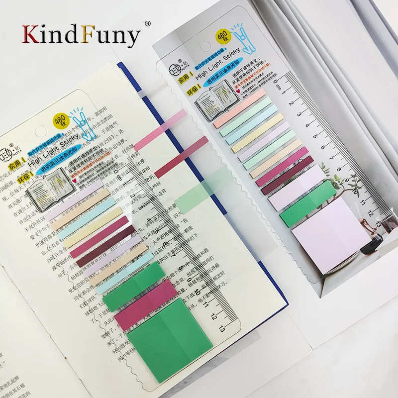 KindFuny 480 Sheets Sticky Index Tabs Page Markers Book Tabs Sticky Notes Index Tabs Annotation Tabs Label Stickers