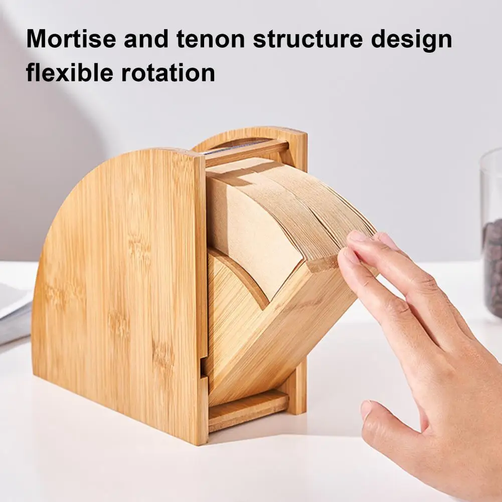 Wood Coffee Filter Paper Holder With Dustproof Cover Storage Rack For 101 102 Filter Paper For Cafe Coffee Paper Container Stand