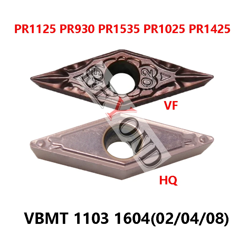 100% Original VBMT110302-VF PR930 PR1535 VBMT110304-HQ PR1125 PR1425 VBMT110308 VBMT160404 VBMT160408-HQ Carbide Inserts VBMT