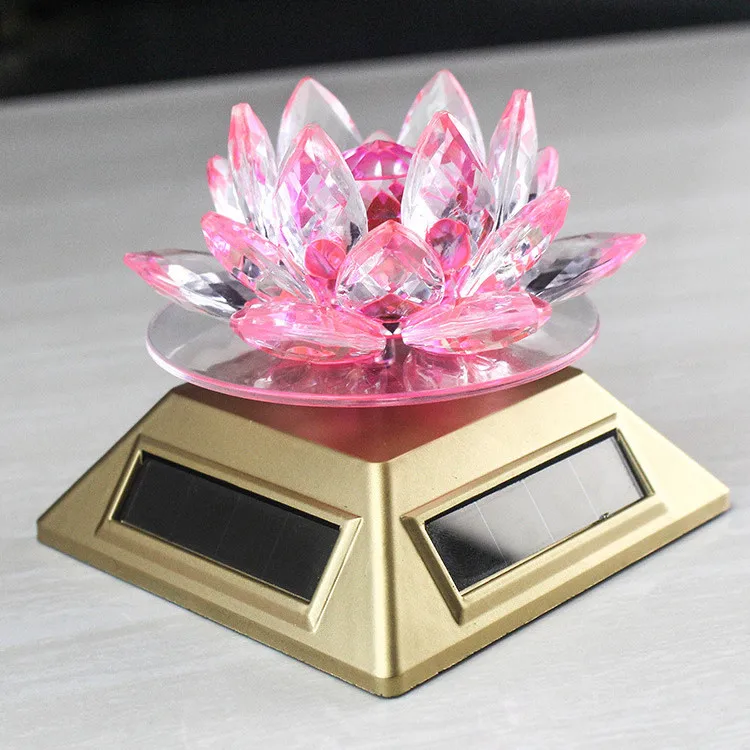 Figurine de fleur de Lotus en cristal, artisanat en verre, décoration de maison et de bureau, chandelier Miniature en verre acheter à prix bas - livraison gratuite, avis réels avec des photos