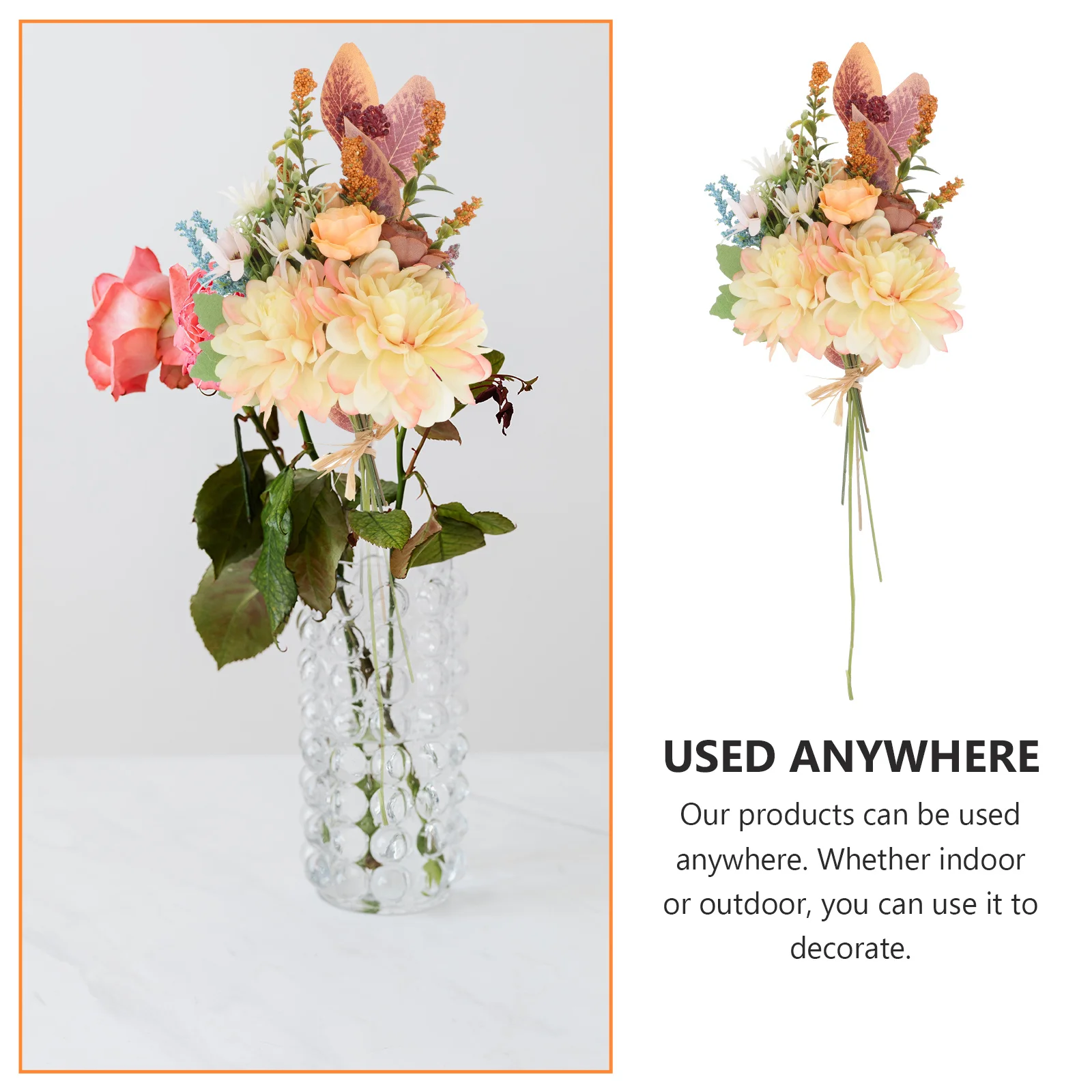 

Wreath Artificial Bouquet Home Decor Interior Plastic Imitation Faux Flower Adorn