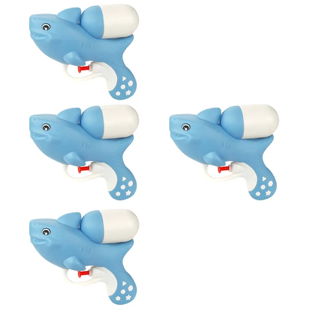 

4pcs Blue Shark For Kids Lightweight Squirt Premium Plastic Summer Gift Outdoor Pool Game Water