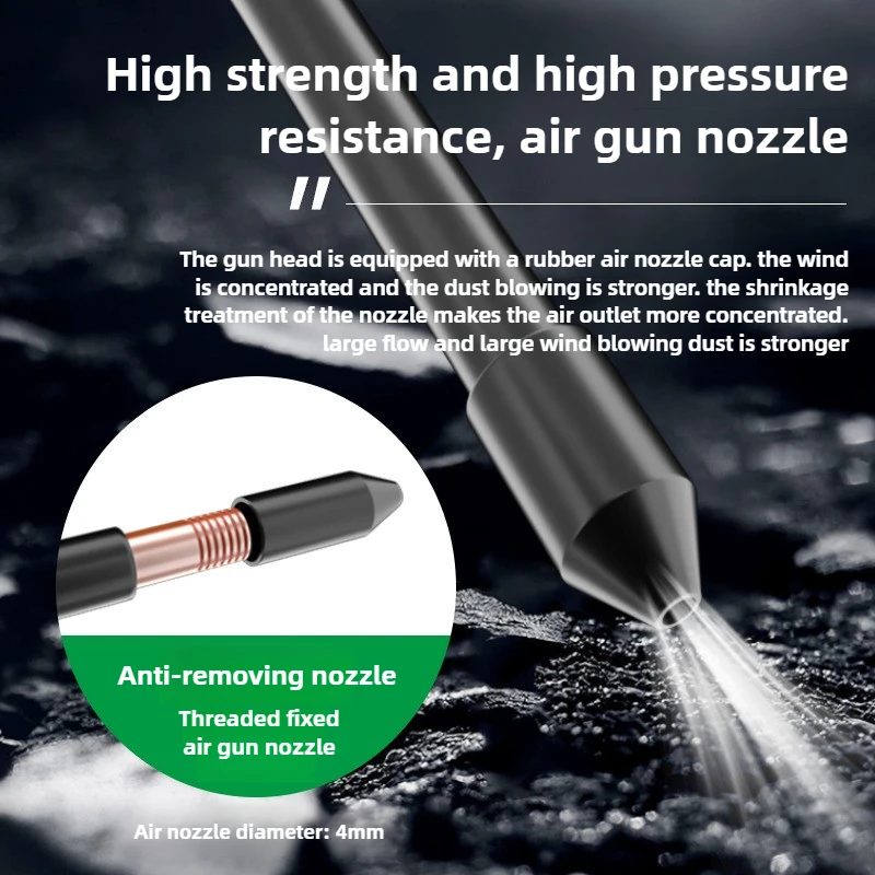 Universal Alloy Air Blow Gun, High Volume Powerful  Pneumatic Tools Car Cleaning Wash Water Gun, Air Compressor Dust Removal