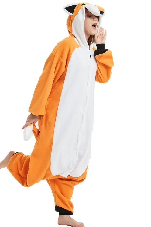 Miniso New Winter Adult Animal Kigurumi Fox Dragon Wolf Onesies Party Pajamas Cartoon Costumes Jumpsuits Christmas