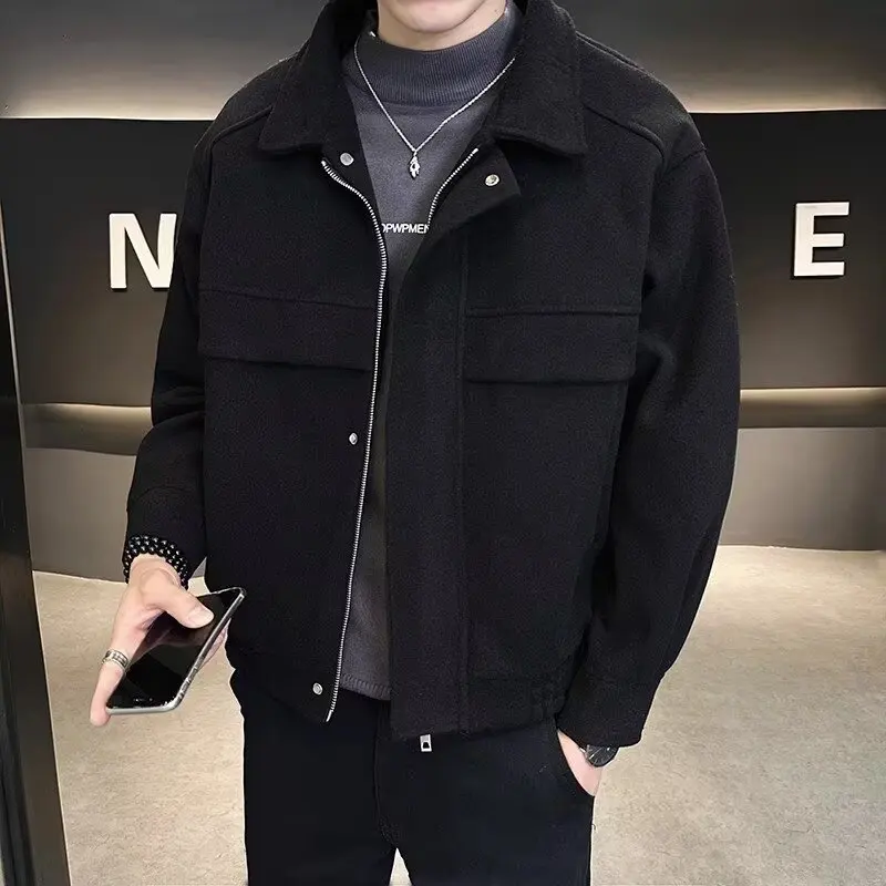Korean Popular Clothes Men's Jackets Streetwear Men's Clothing Multiple Pockets Hong Kong Style Windbreaker Jacket Multifunction
