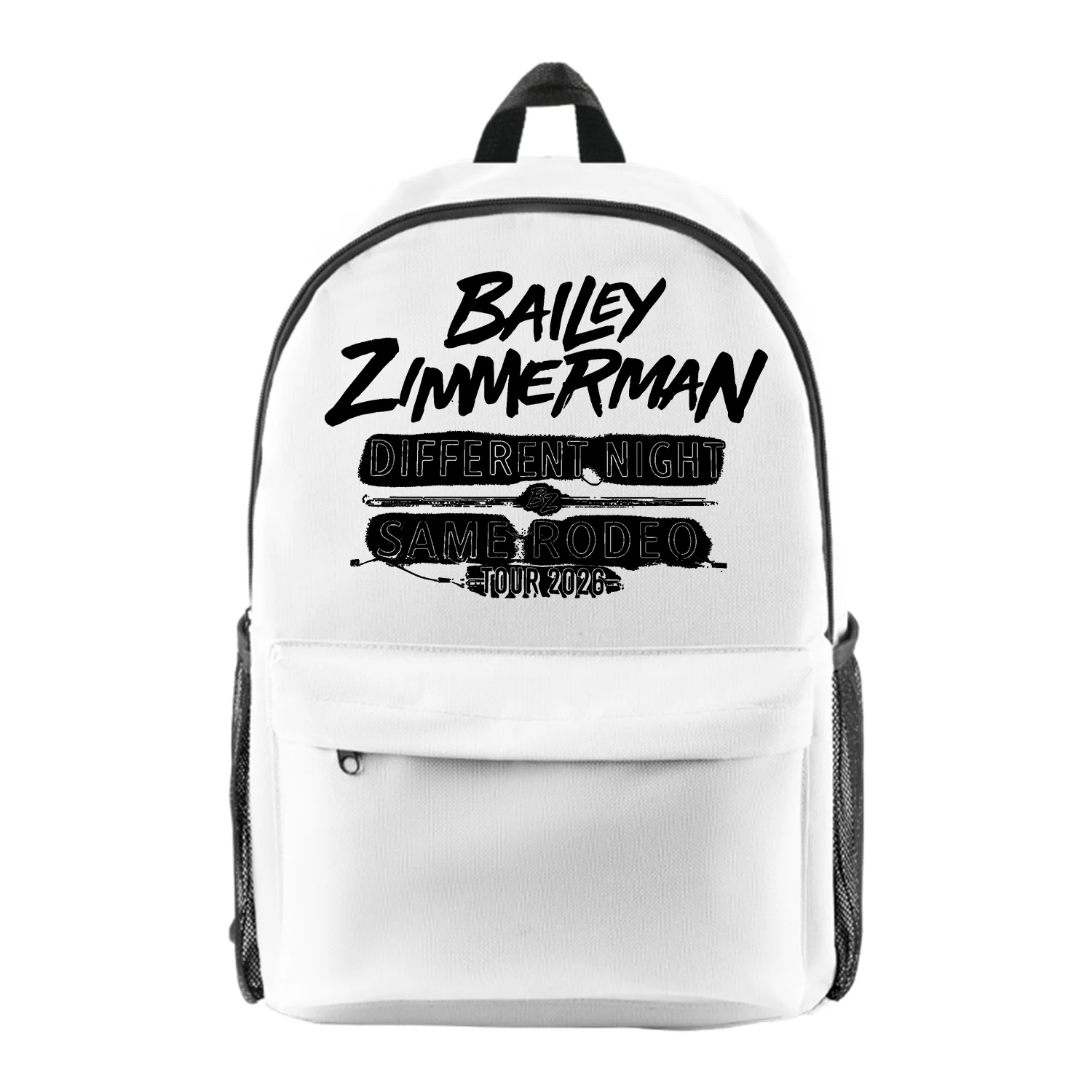 Bailey Zimmerman Different Night Same Rodeo 2026 Tour Backpack Women Men Shoulders Bag Casual Daypack Unisex Travel Bags