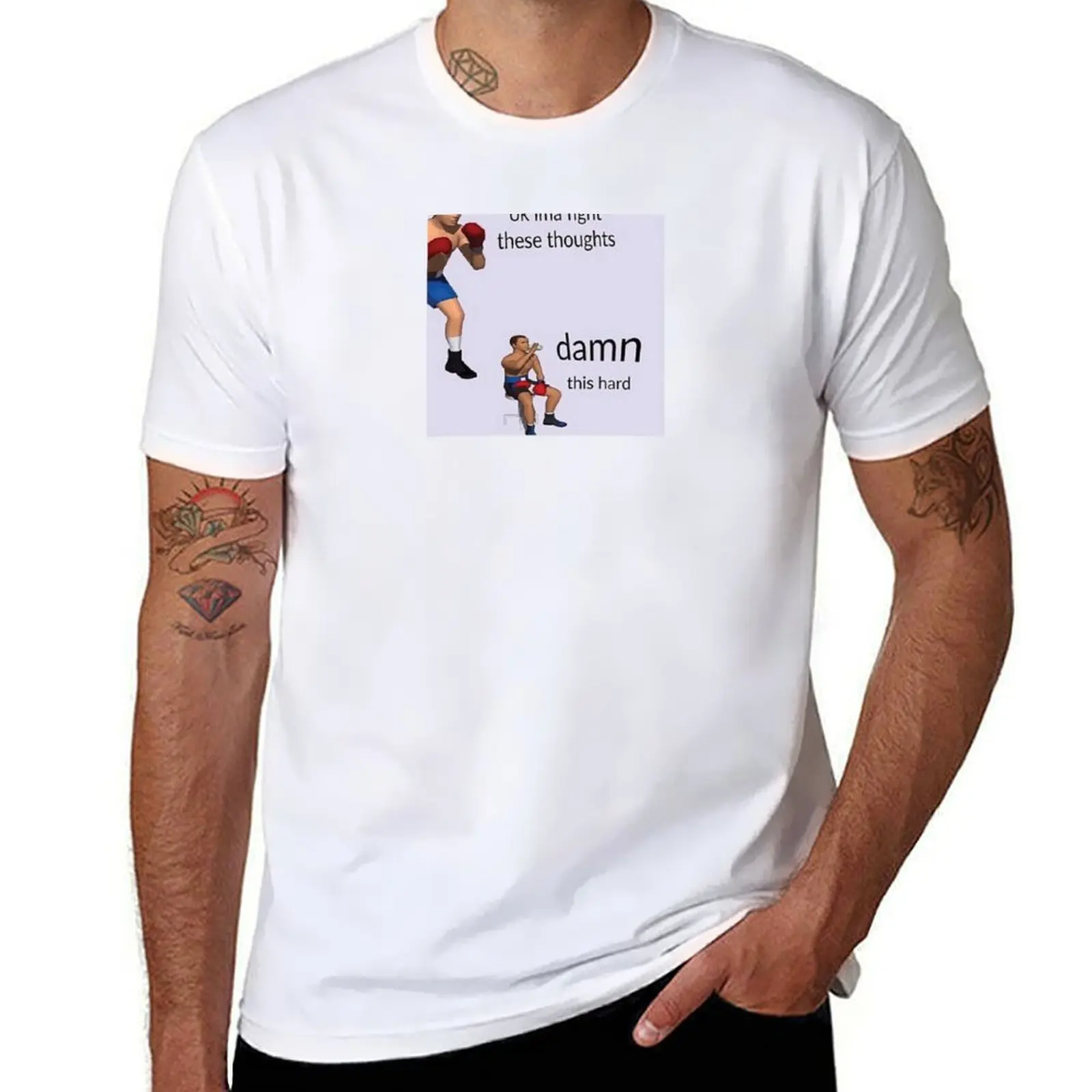 Ok Ima Fight These Thoughts Damn This Hard Meme T-Shirt Essential T Shirt Print…