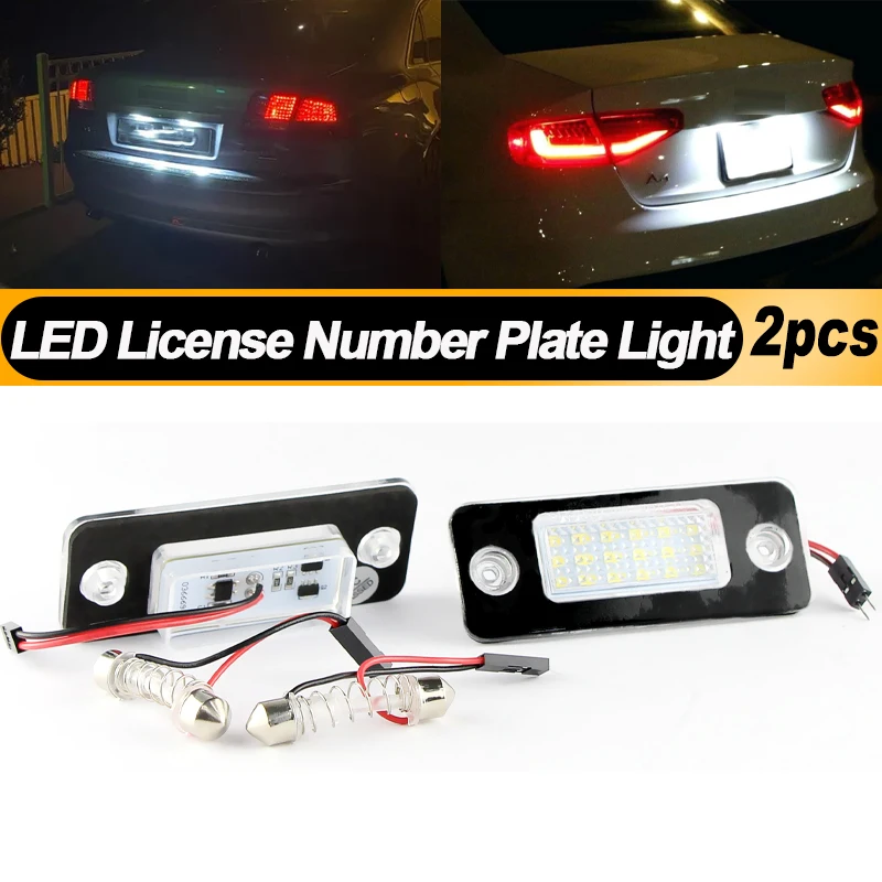 

2 шт. для Audi A8 S8 Quattro D3 4E2 4E8 2003-2008 Canbus задние светодиодные фонари подсветки номерного знака 4E0943021