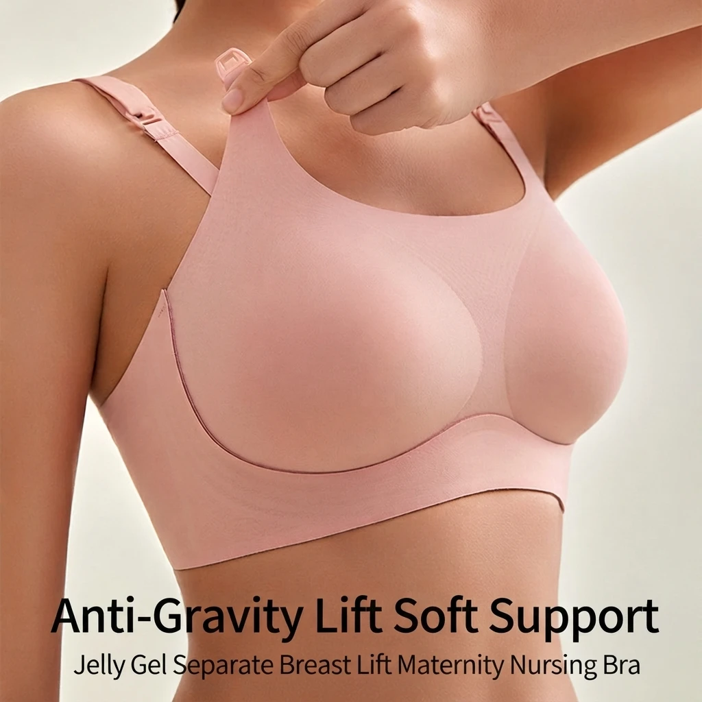 Seamless Maternity Nursing Bra Wireless Push Up Gather Soft Support Anti Sagging Breathable Comfortable Underwear All Seasons