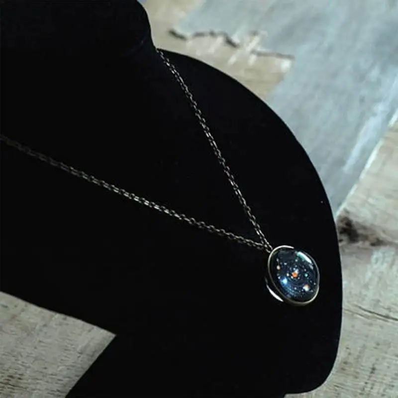 Space Necklace Pendant Necklace Starry Sky Necklace 3D Interior Design Different Aesthetic Looks Solar System Planet Design