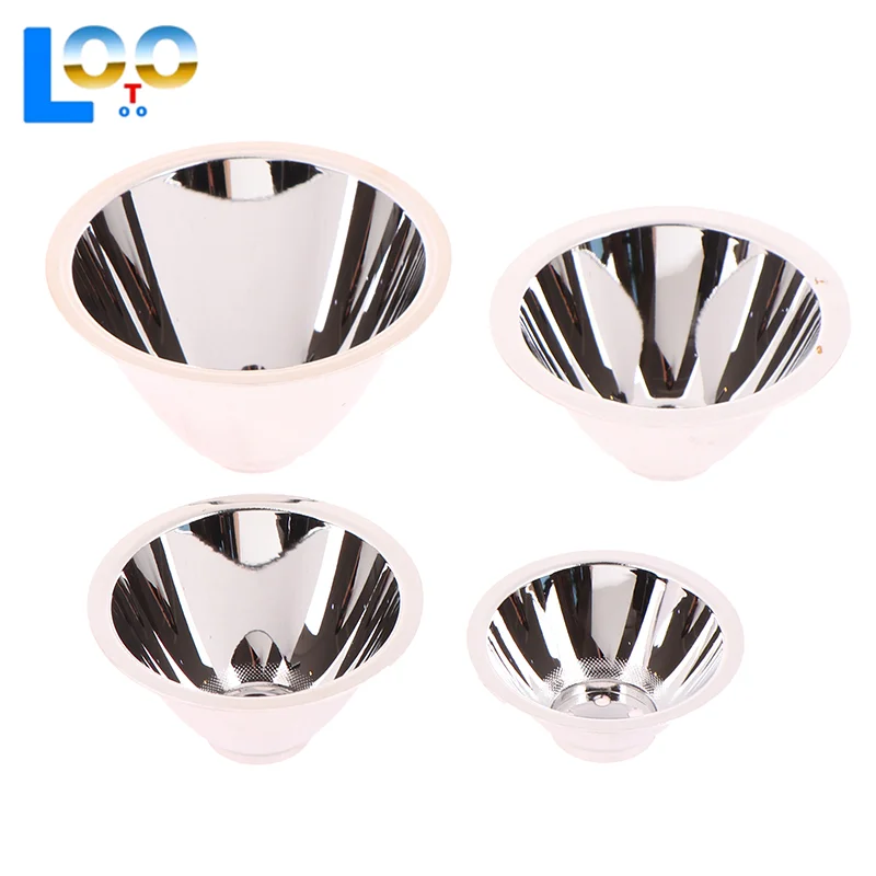 56 мм, 68 мм, 77 мм, 87 мм, светодиодная алюминиевая чашка отражателя без монтажной пластины, чашка отражающего концентрата для светодиодных шариков мощностью 1 Вт, 3 Вт