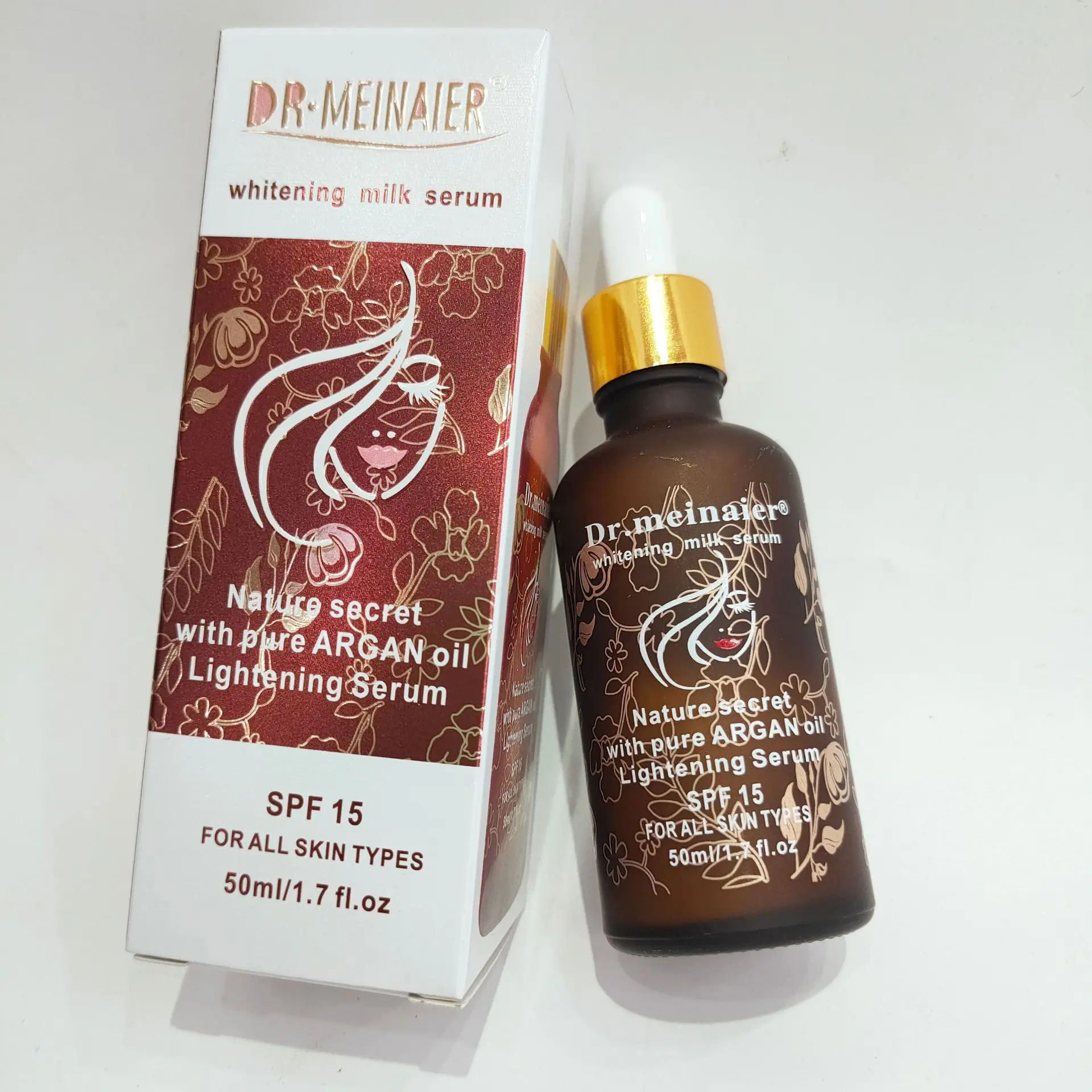 50ml milk essence milk small brown bottle Moroccan argan oil to dilute fine lines and brighten whitening milk stock solution