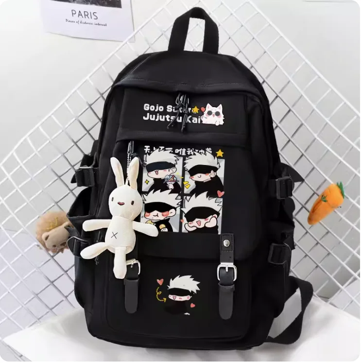 Mochila escolar de Anime Jujutsu Kaisen Satoru Gojo, bolso de hombro de alta capacidad, Cosplay, regalo para estudiantes y adolescentes, B046