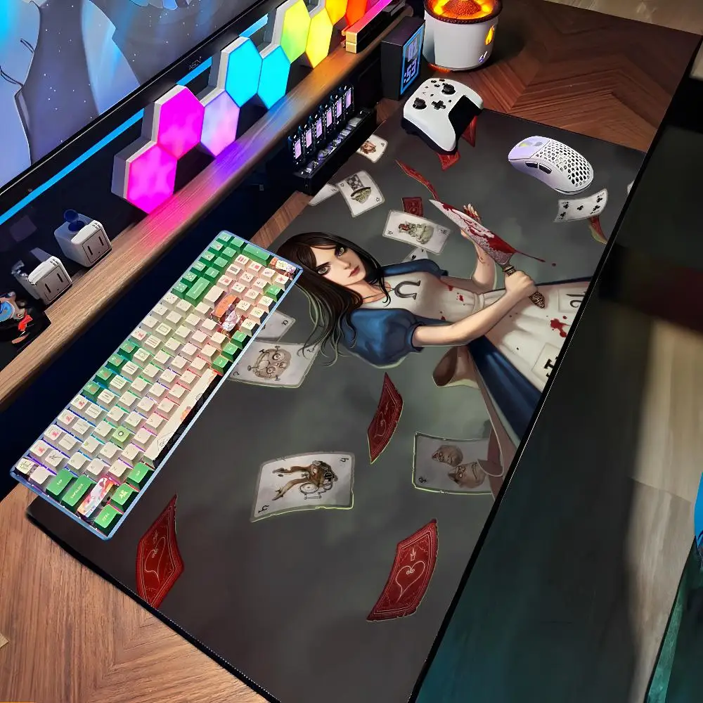 

Коврик для мыши Alice Madness Returns, большой резиновый коврик для мыши, игровой коврик для мыши для ноутбука, настольный коврик XXL, нескользящий коврик для компьютерной клавиатуры и мыши