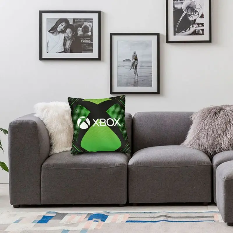 Custom Classic Xbox Gamer Square Throw Pillow Case Home Decorative 3D Double Side Print Gamer Gifts Cushion Cover for Car