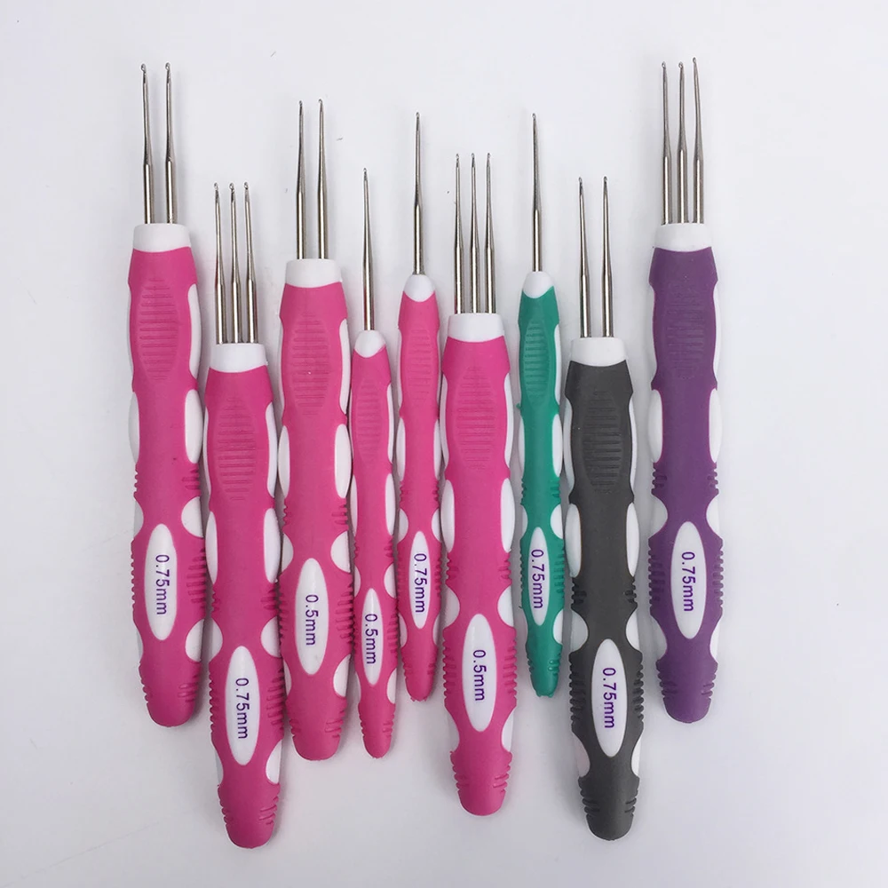 

3 Crochet Hook Rope Weaving Tool, Hook Tool for Knitting Project Binding or Edging, Crochet Hooks for Hair Set