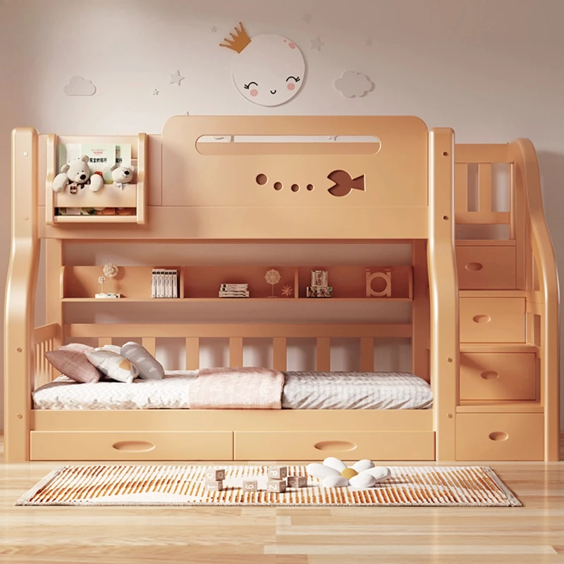 120x200 135x200 150x200 160x200 180x200 cm Litera moderna simple de madera maciza Camas de dormitorio para 2 personas con colchón Muebles