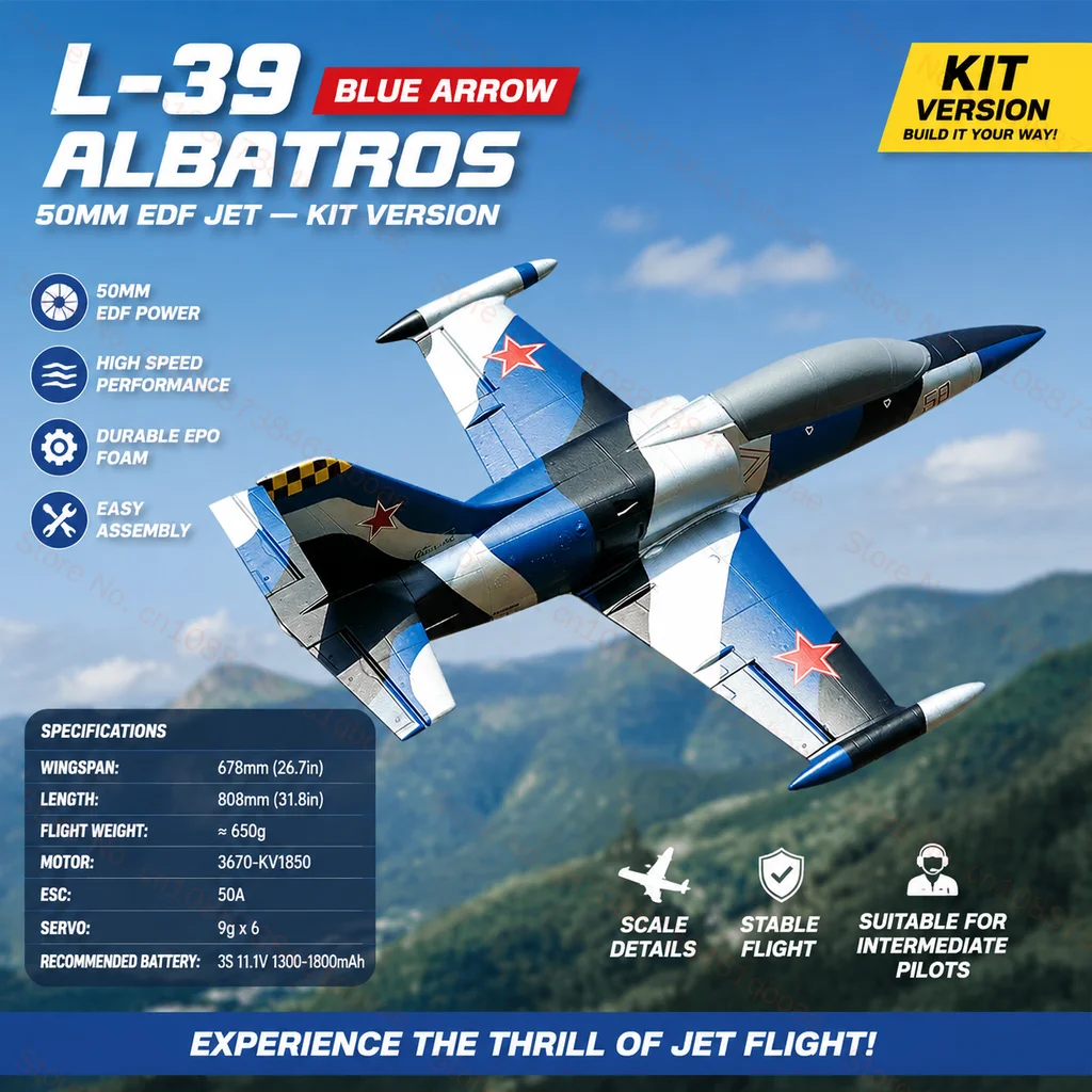 Rc Hobby Land - Blue Arrows L-39 50mm Avião RC