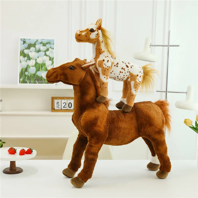 Transfrontalier ultra-réaliste avec squelette sueur sang cheval Hooker cheval Lusa cheval fleur cheval simulation jouets en peluche cadeaux