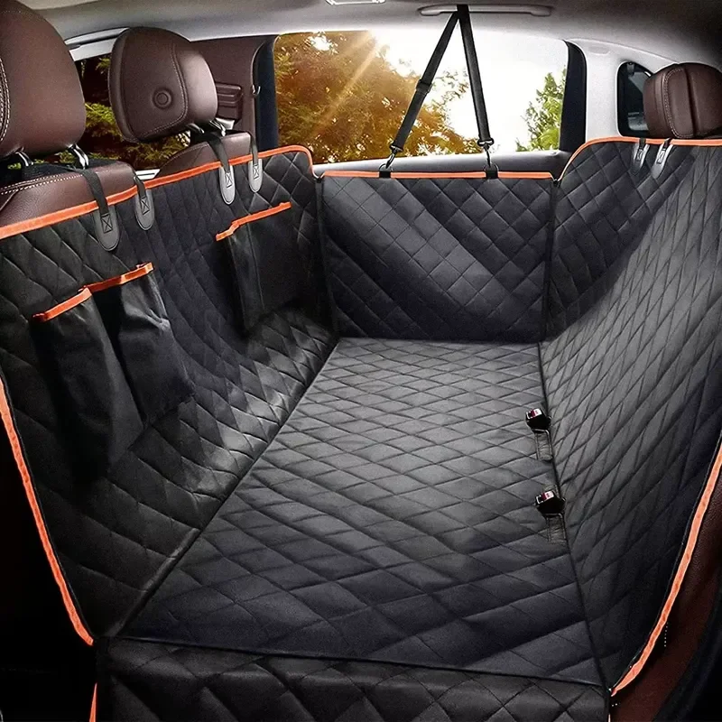 for OEM 2 in 1 Dog Pet Car Seat Cover for Small Medium Dogs Back Seat Bed Memory Foam Pet Seat Cover