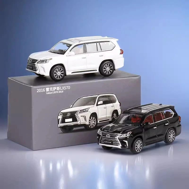 

Модель автомобиля из сплава в масштабе 1:64 LEXUS LX570 SUV, модель автомобиля под давлением, модель миниатюрной модели в масштабе, Коллекционные детские игрушки, подарок