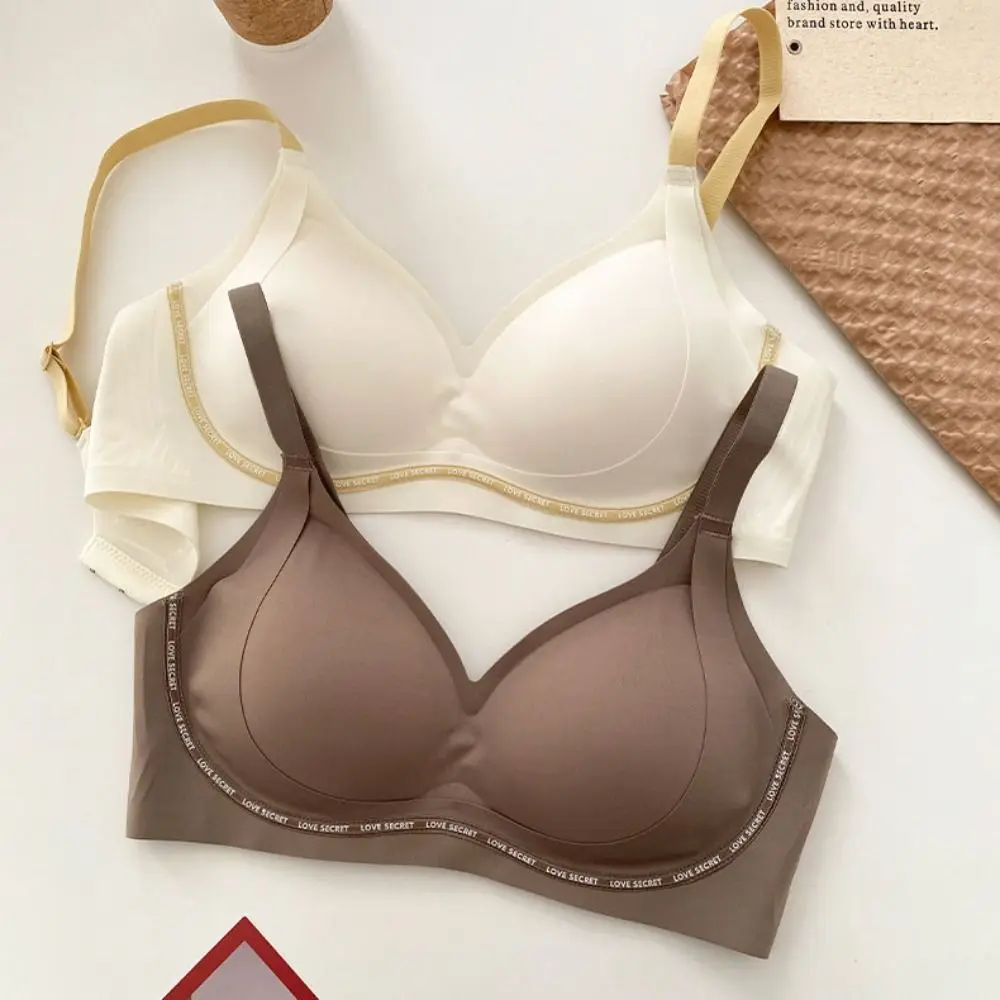

Big Cup Wireless Deep V Bra Shockproof Close-fitting Brassiere for Women Lingerie Gathered Breasts Seamless Bra Girls Ladies