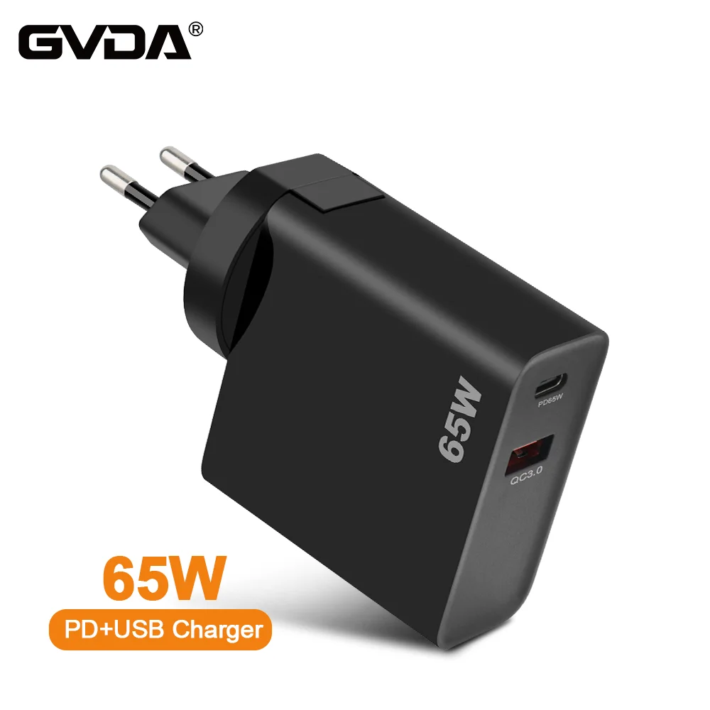 65W Charger Type C for GVDA Soldering Iron GD300 EU plug US plug PD QC3.0 Fast Charger