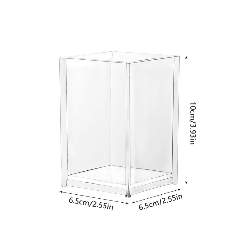 Acrylic Makeup Organizer Cosmetic Storage Container Plastic Makeup Brush Pot Holder for Desk Compact Beauty Tools Organizer