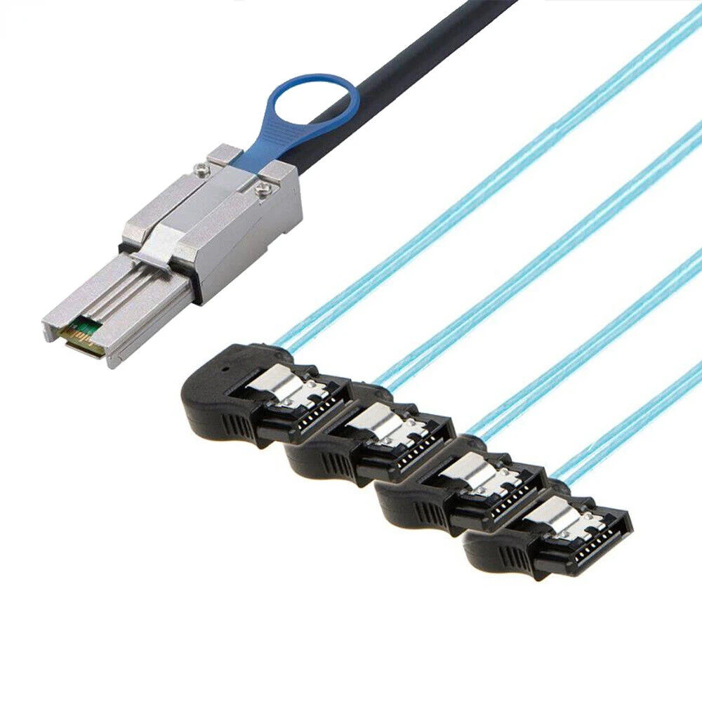 

MINI SAS SFF-8088 to 4 Ports SATA 7P female connection cable For Server