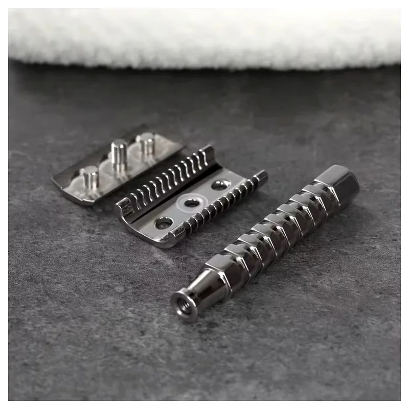YAQI Duomo Stainless Steel Safety Razor Comfortable Shaving Beard Shaver Wet Shave Tools Best Gift for Men Mens Grooming Tools