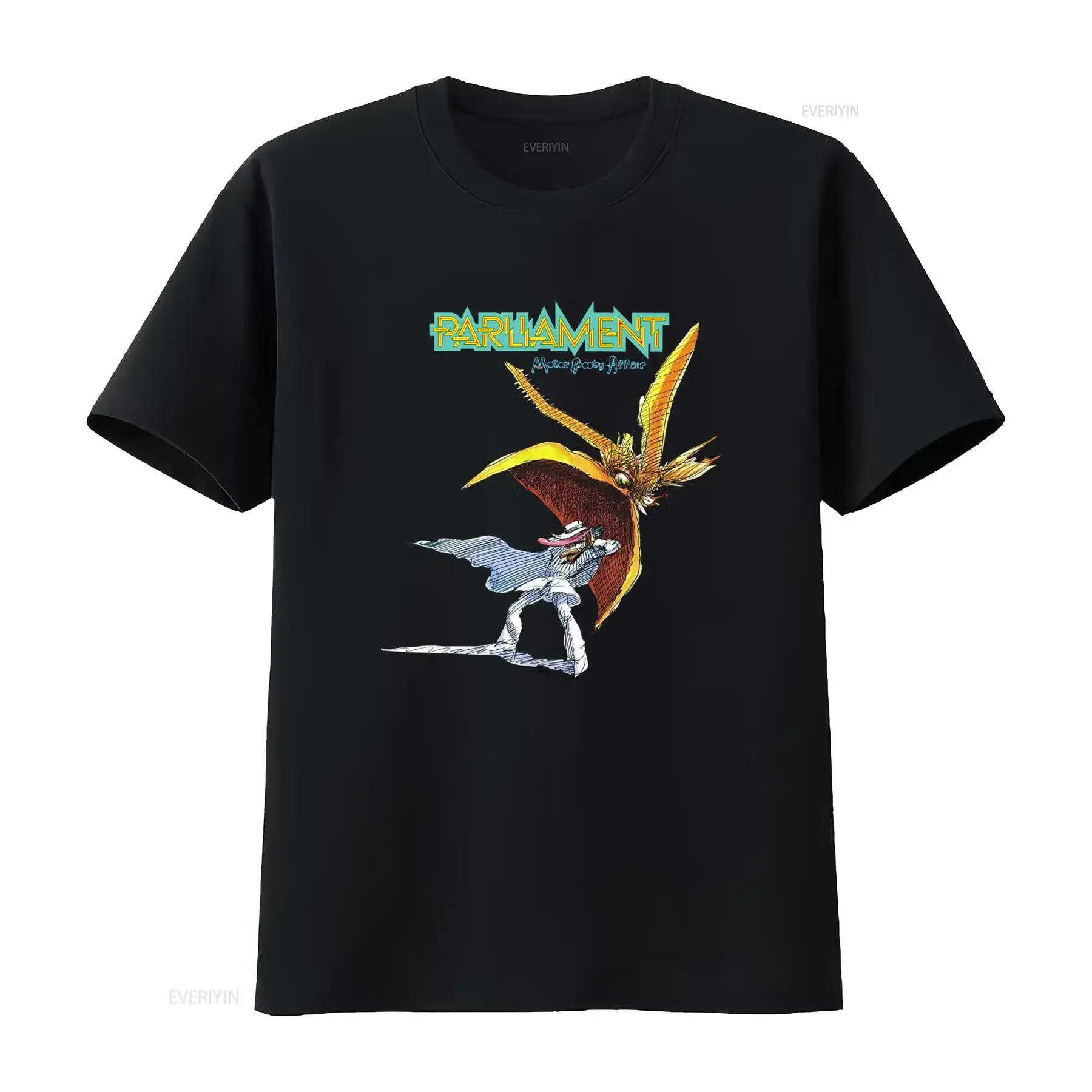 George Clinton Parliament Motor Booty Affair T Shirt Retro Design High Quality Print Perfect for Fans vintage Washed Casual