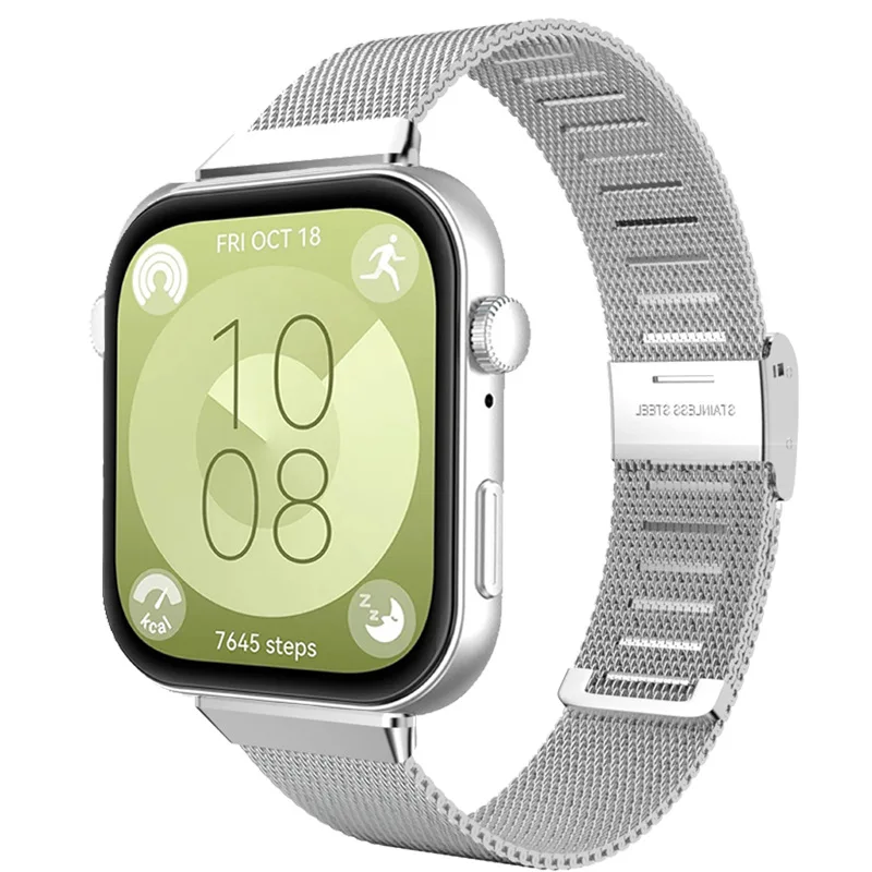 حزام ربط معدني من الفولاذ المقاوم للصدأ لساعة Huawei Watch Fit 3 معصمه للرجال والنساء سوار Correa لساعة Huawei Watch Fit 3 الذكية