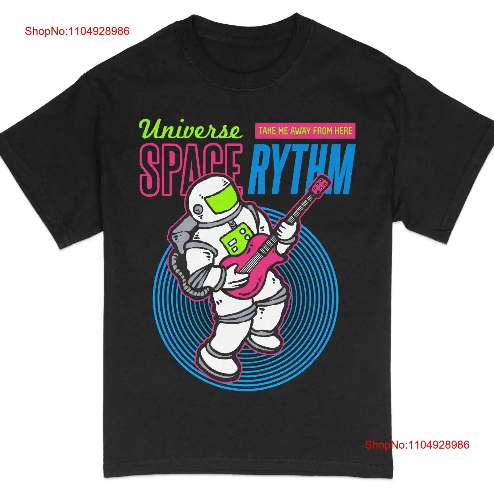 Camiseta de guitarra de astronauta, amante de la música espacial, universo, ritmo, músico cósmico, ropa vintage lavada, Top elegante para uso diario
