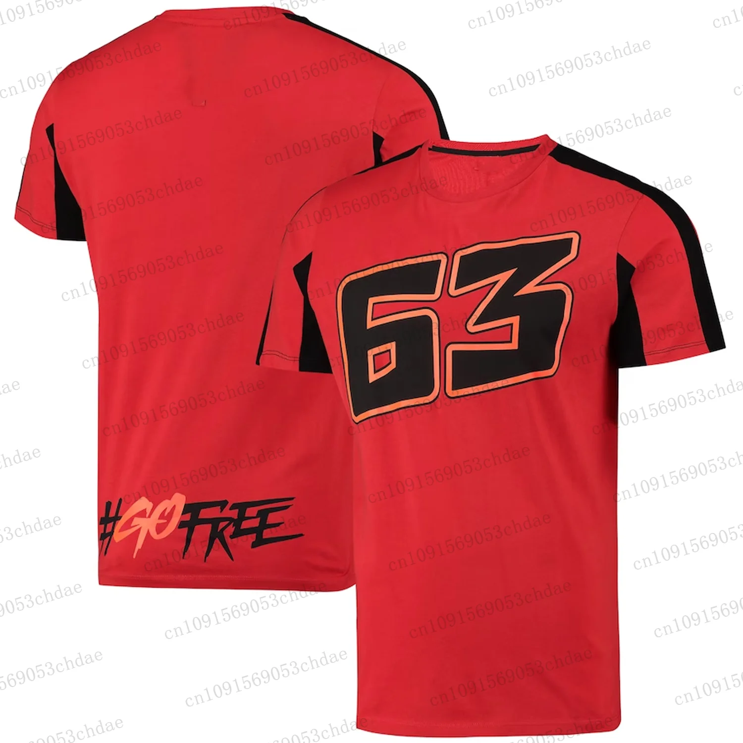 24/25 New Summer Famous Bagnaia Sportswear Motobike T-shirt-Red 63 Mens Motorcycle Match Quick-dry Tee Irritate Moto Racing Tops