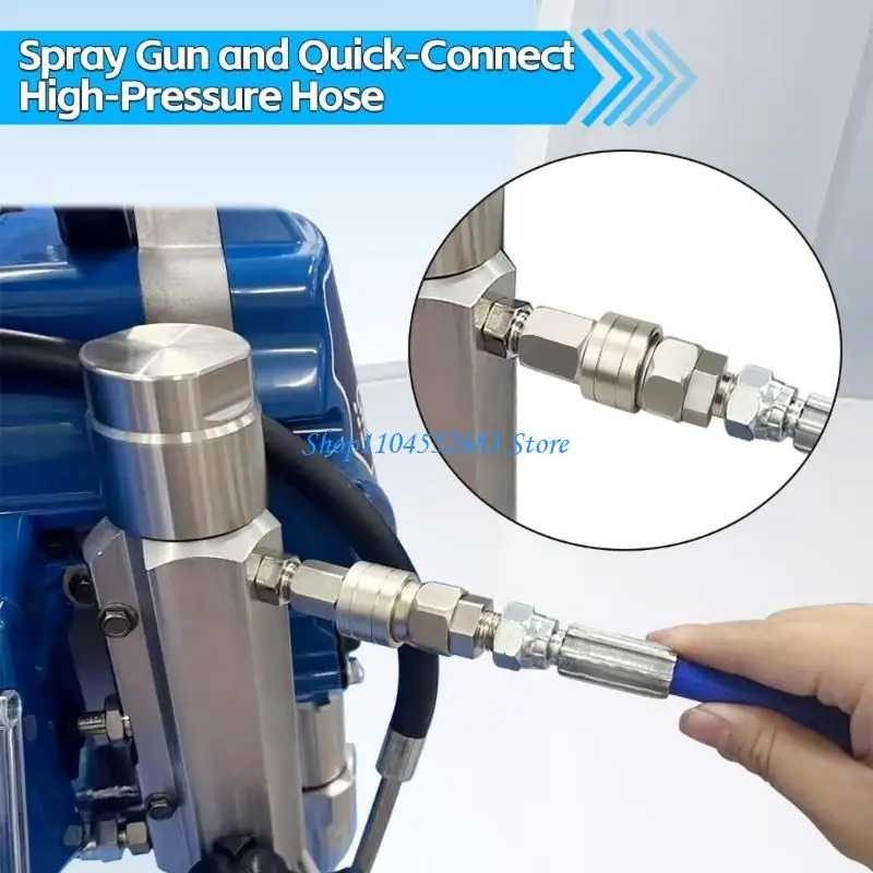 2Pcs Airless Straight Hose Swivels Connector Air Hose Quick Connector Enduring 