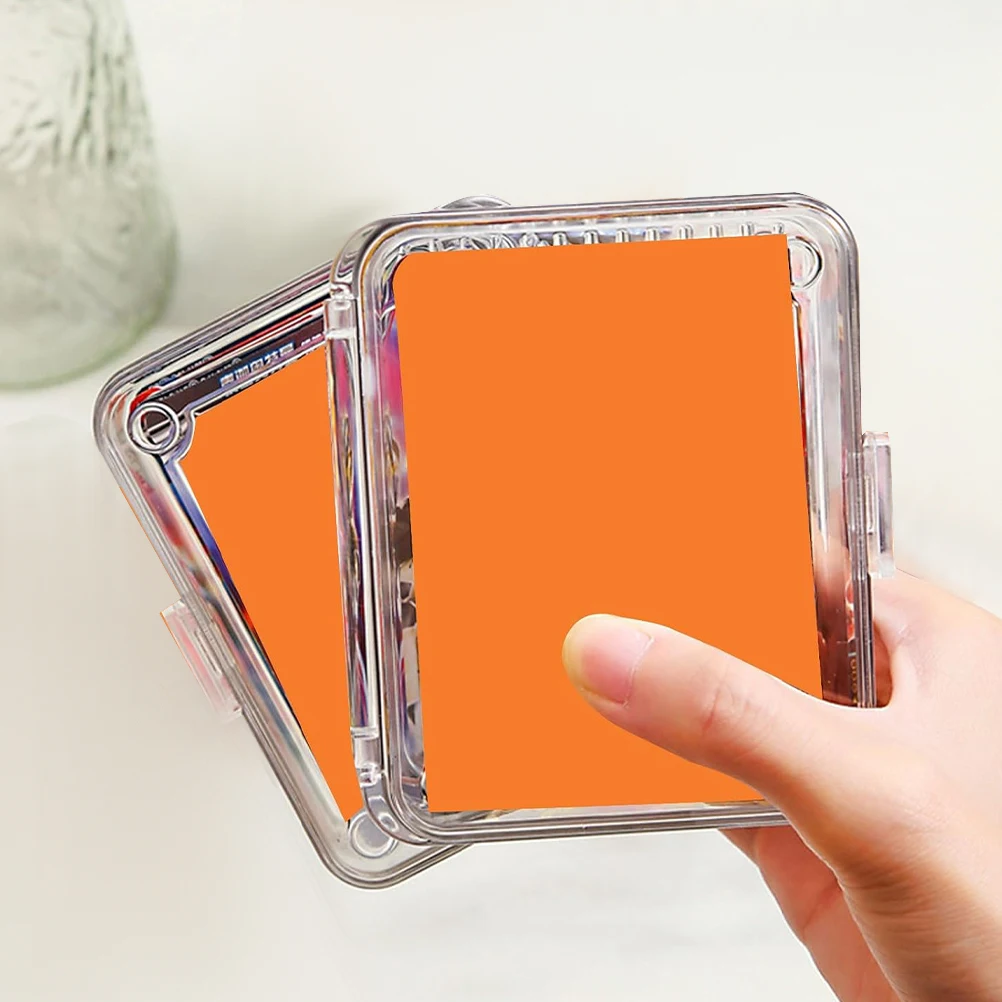

2pcs Clear Plastic Card Storage Box Organizer Holder For Business Sports Trading Cards Compact Portable Case Dirt Protection