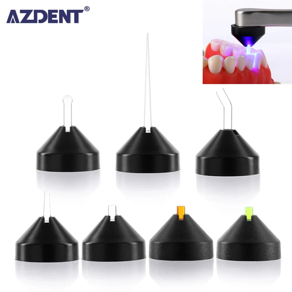 7 Pcs/Box AZDENT Dental LED Curing Light Magnetic Type Point Lens Caries Detector Lens