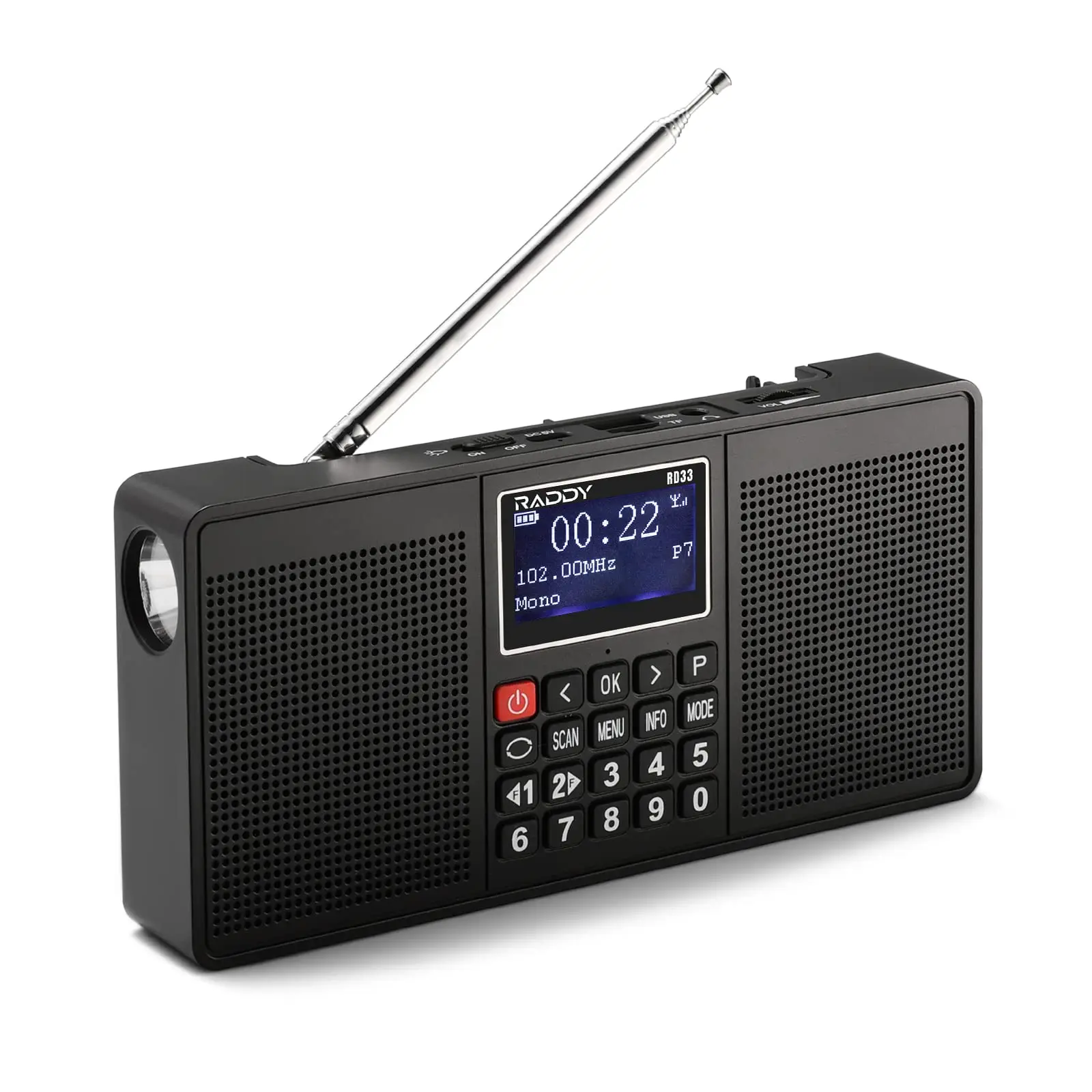 New Portable Radios AM FM Radio Digital DAB Radio MP3 Music Playback rechargeable 2000mAh Stereo Dual 3W Bluetooth speaker