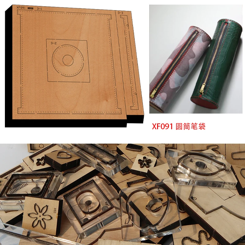 

New Japan Steel Blade Wooden Die Zipper pen bagWallet Leather Craft Punch Hand Tool Cut Knife Mould XF091