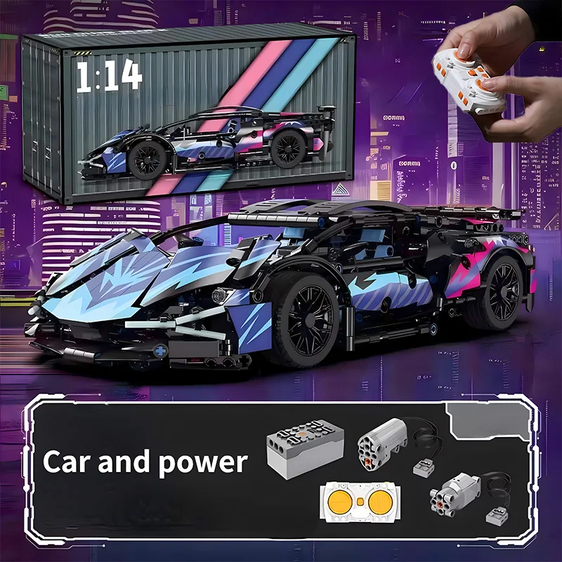 Nieuwe Bouwstenen Roadster Technologie 1:14 Racen Roadster Bouwstenen Assemblage Bakstenen Voertuig Speelgoed Cadeau Voor Jongens 1314 Pcs