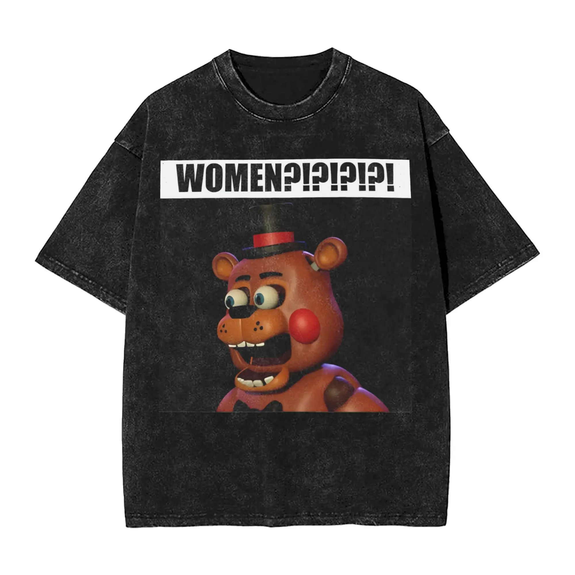 

Новинка 2026 года, хлопковая стираная футболка Fnaf Game для мужчин и женщин, летняя модная мягкая рубашка с короткими рукавами, уличная одежда