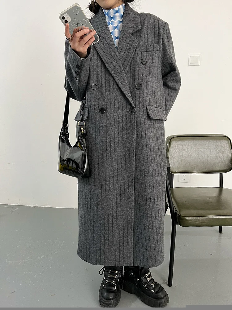 

Woolen Coat Overcoat thick Overcoat Parkas New Long Sleeve Women Fashion Tide Autumn Winter 2022 NEW H527