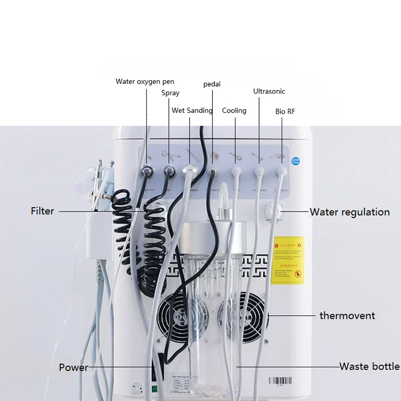 6 in 1 RF skin tightening wrinkle removal facial deep cleaner oxygen jet peel aqua facial hydro facial machine