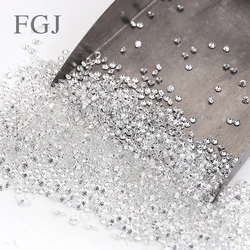 100% Real White 1.5mm-2.2mm Round Shape Brilliant Cut D color Loose Small Size Moissanite Beads VVS1 For S925 Jewelry Making