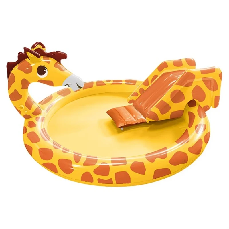 

Outdoor splash pool with slide Inflatable children's pool