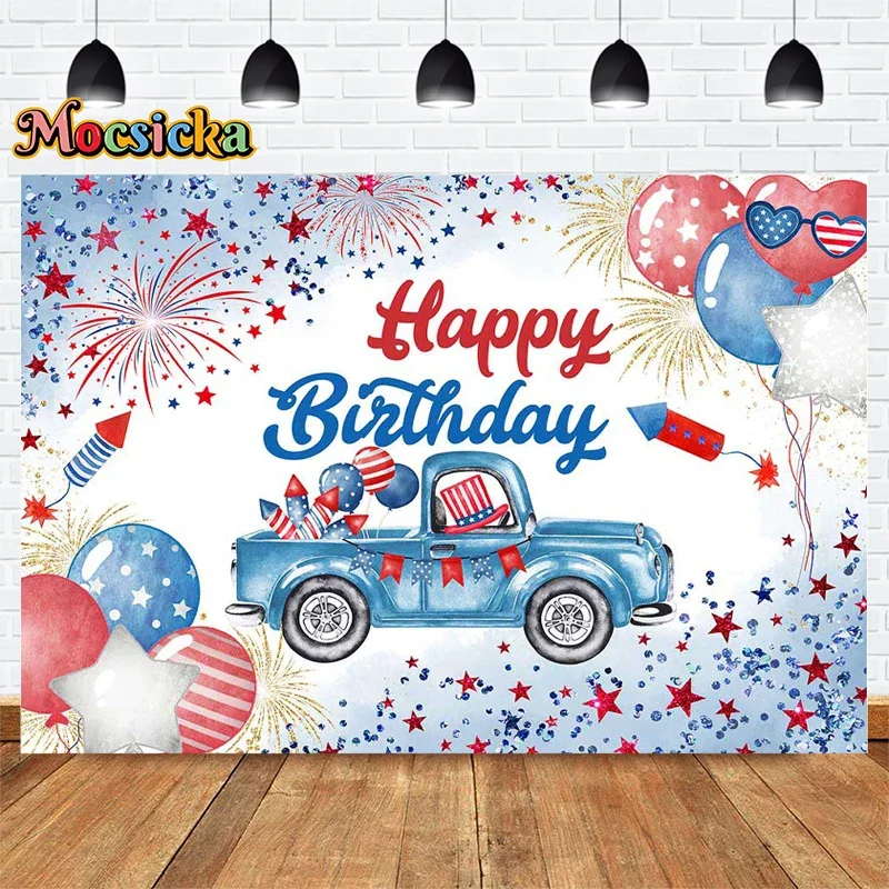 Mocsicka Boys Photography Backdrops Birthday Party Backdrops Car Balloon Backgrounds Cake Smash Kids Portraits Artistic Photo