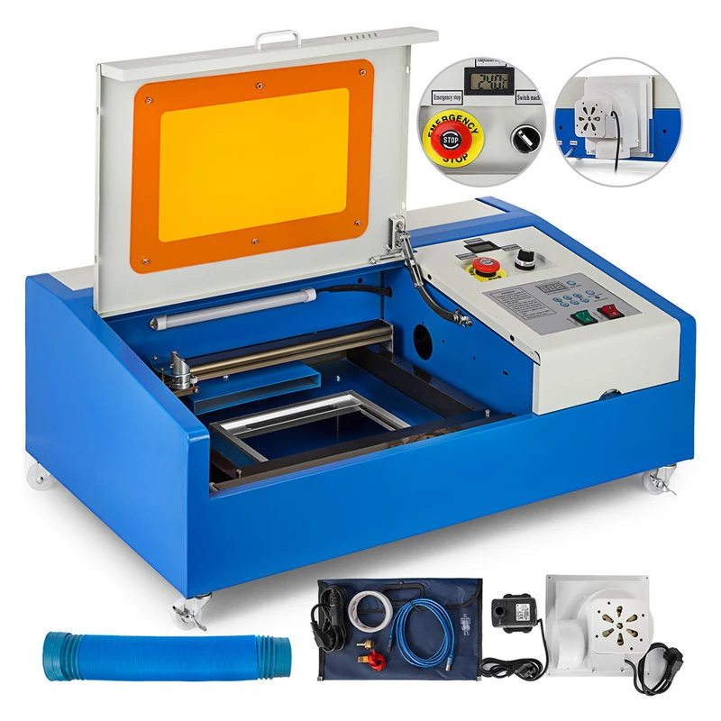 

Laser Engraver Cutting Engraving Machine 40W CO2 USB Port 300x200mm Digital Display for Plywood Acrylic