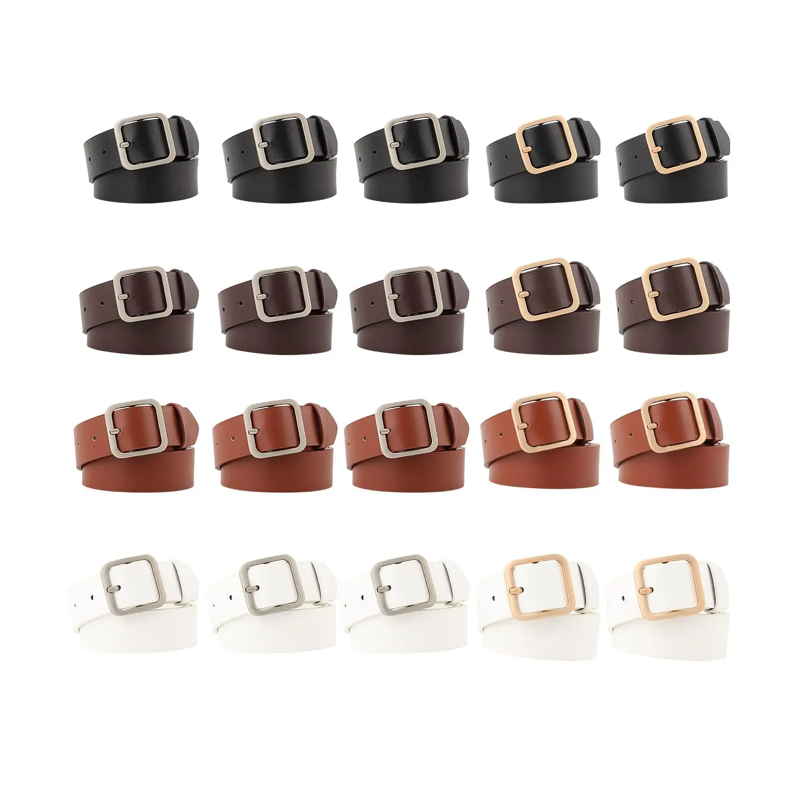 

Женский ремень из искусственной кожи, повседневный модный классический пояс регулируемой длины, женский пояс для юбки, брюк, классических брюк