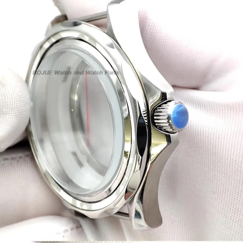 NH35 Watch Case Men\'s Watches Accessories Stainless Steel Case for Omega Seamaster 300 Transparent Case Back Repair Parts NH36